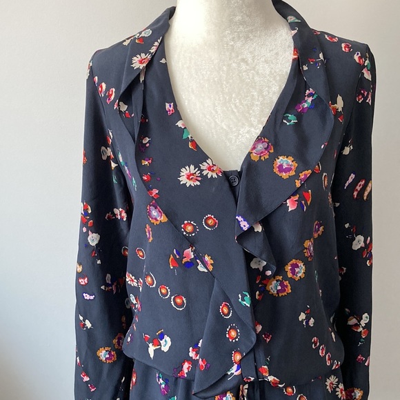 Rebecca Tylor Flower Print Shirt Dress - Picture 3 of 8